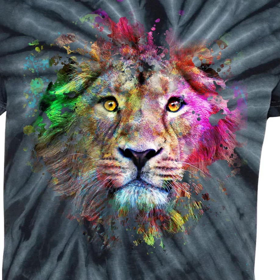 Abstract Lion Kids Tie-Dye T-Shirt