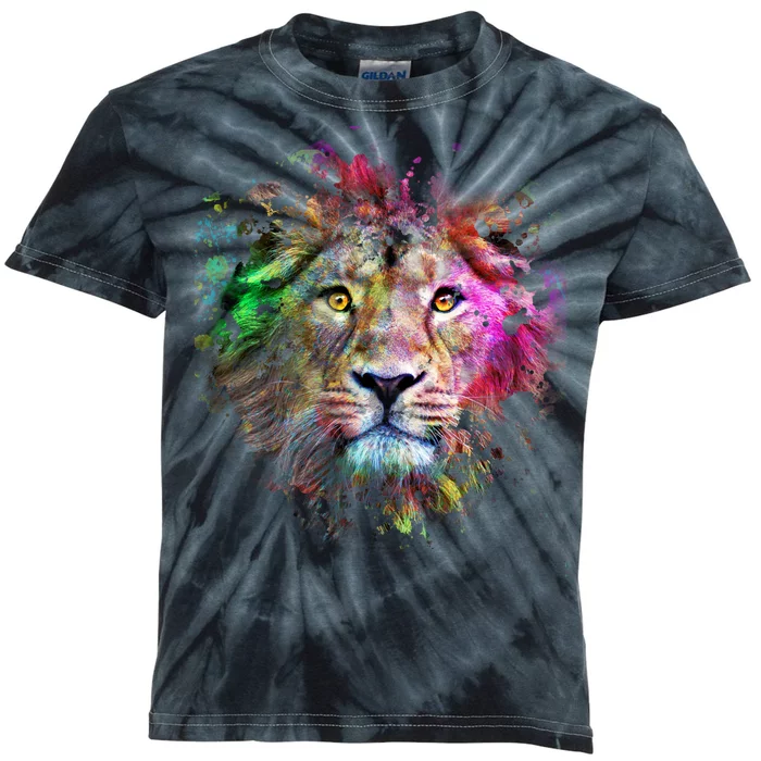 Abstract Lion Kids Tie-Dye T-Shirt