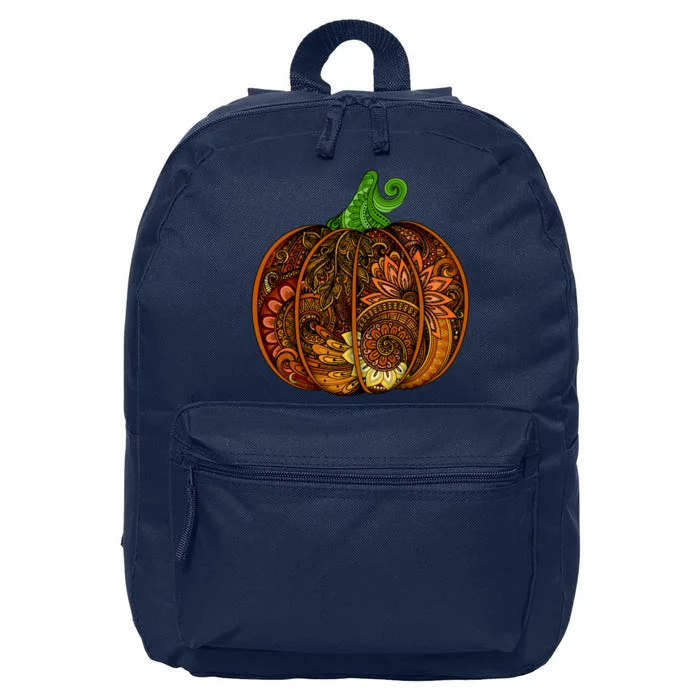 Abstract Pumpkin Thanksgiving Logo 16 in Basic Backpack