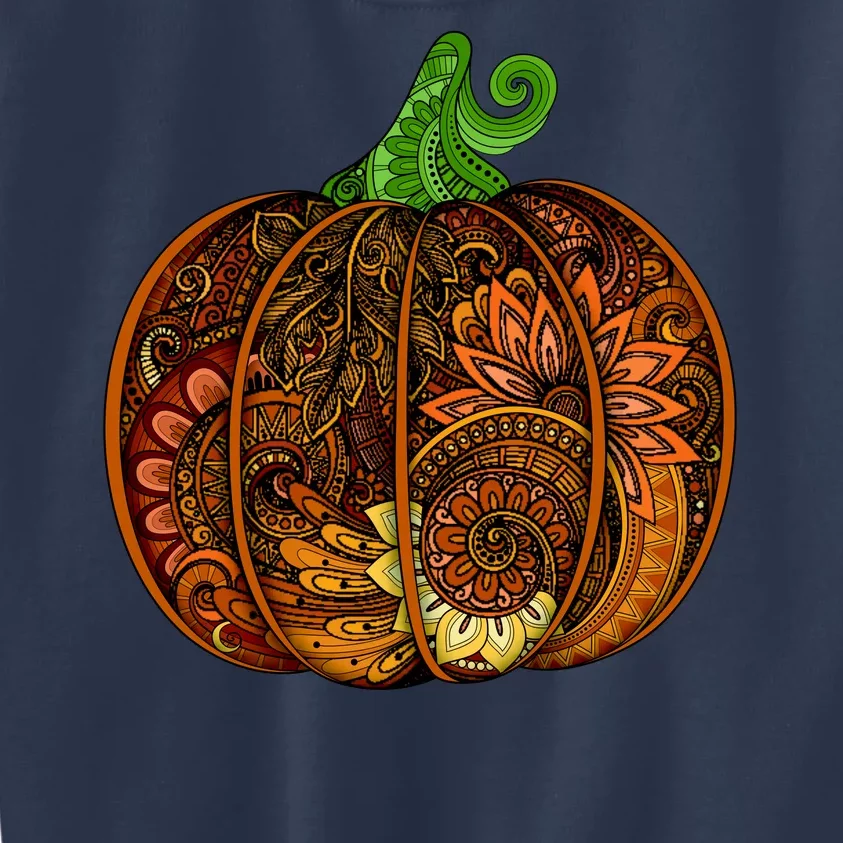 Abstract Pumpkin Thanksgiving Logo Kids Sweatshirt