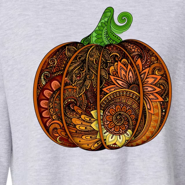 Abstract Pumpkin Thanksgiving Logo Cropped Pullover Crew