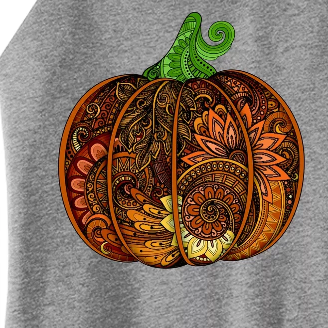 Abstract Pumpkin Thanksgiving Logo Women’s Perfect Tri Rocker Tank