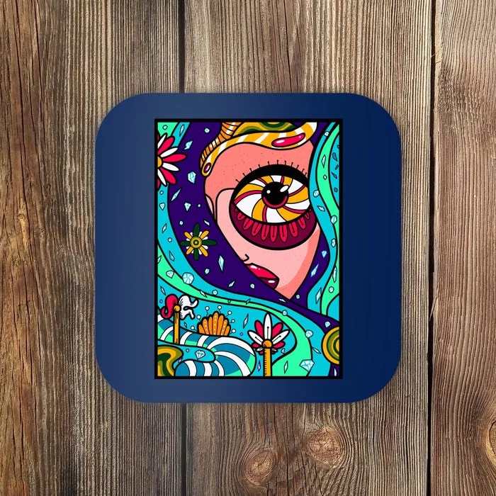 Abstract Sky Girl Coaster