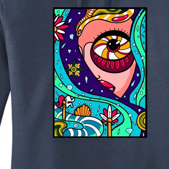 Abstract Sky Girl Women's Pullover Hoodie