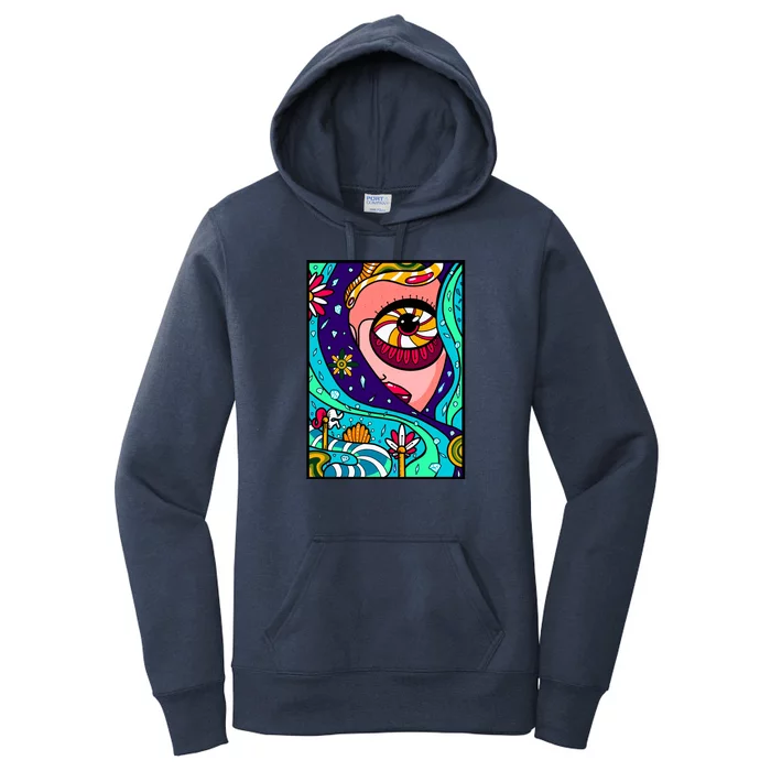 Abstract Sky Girl Women's Pullover Hoodie