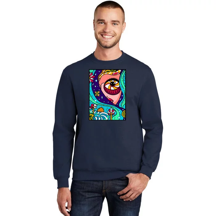 Abstract Sky Girl Tall Sweatshirt