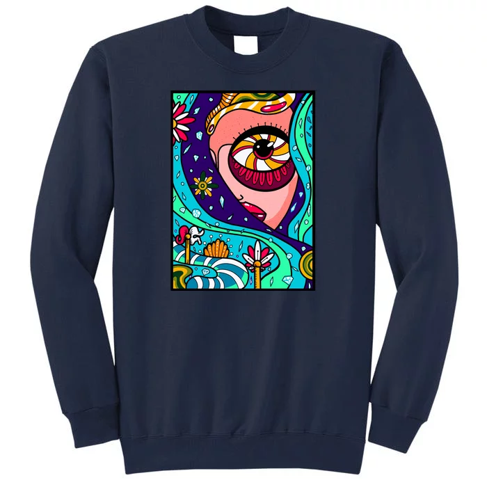 Abstract Sky Girl Tall Sweatshirt