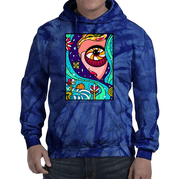 Abstract Sky Girl Tie Dye Hoodie