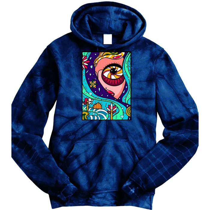 Abstract Sky Girl Tie Dye Hoodie