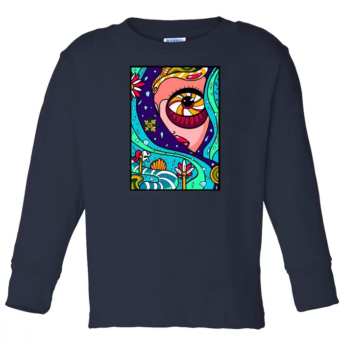 Abstract Sky Girl Toddler Long Sleeve Shirt