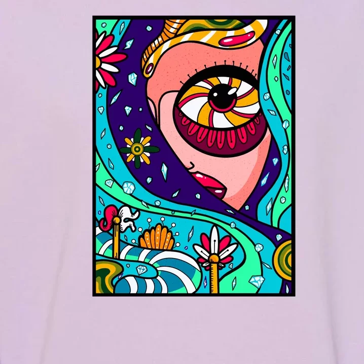 Abstract Sky Girl Garment-Dyed Sweatshirt