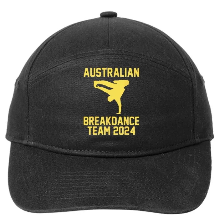 Australian Breakdance Team 2024 Funny Breakdancing Meme 24 7-Panel Snapback Hat