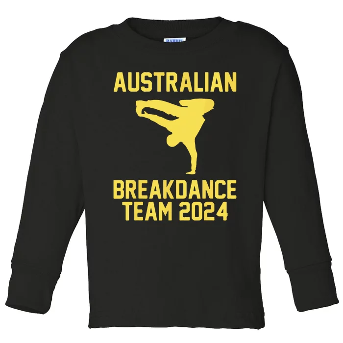 Australian Breakdance Team 2024 Funny Breakdancing Meme 24 Toddler Long Sleeve Shirt