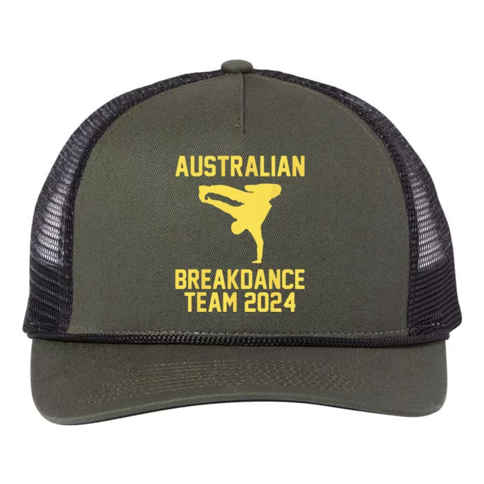 Australian Breakdance Team 2024 Funny Breakdancing Meme 24 Retro Rope Trucker Hat Cap