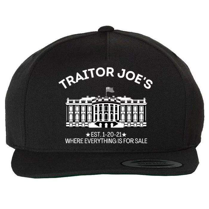 Anti Biden Traitor Joe's Shirt Everything For Sale MAGA Biden Traitor Joe Meme Wool Snapback Cap