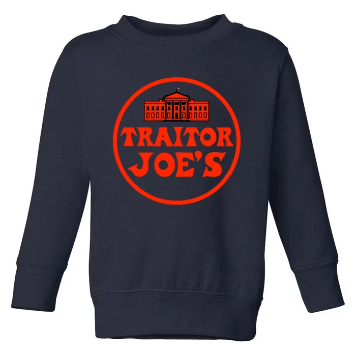 Anti Biden Traitor Joe's Shirt 2024 Trump Support 2024 Biden Traitor Joe Meme Toddler Sweatshirt