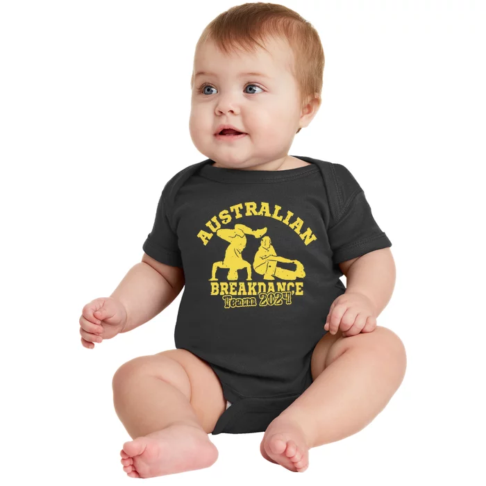 Australian Breakdance Team 2024 Funny Breakdancing Meme 24 Long Sleeve Baby Bodysuit