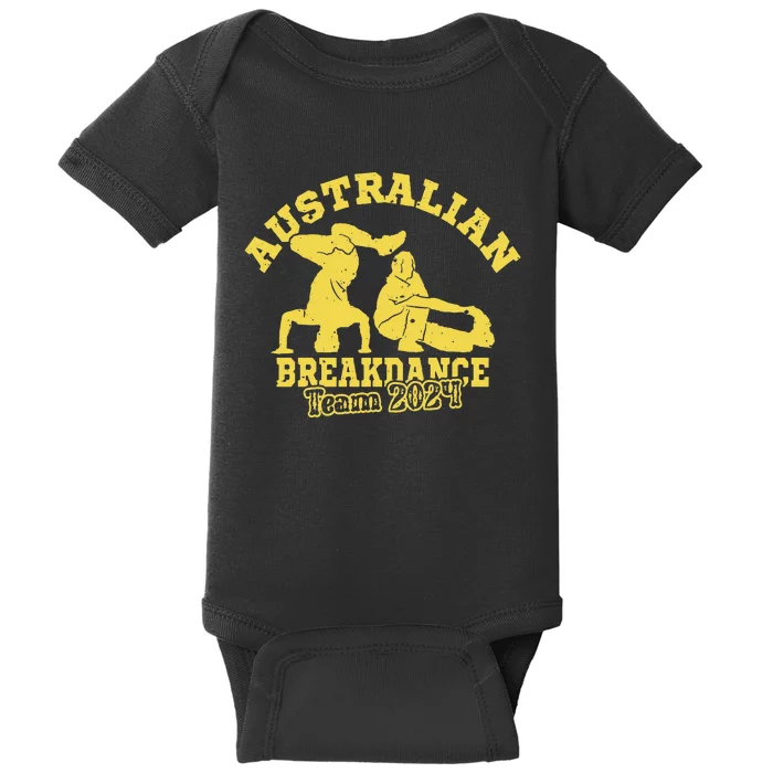 Australian Breakdance Team 2024 Funny Breakdancing Meme 24 Long Sleeve Baby Bodysuit