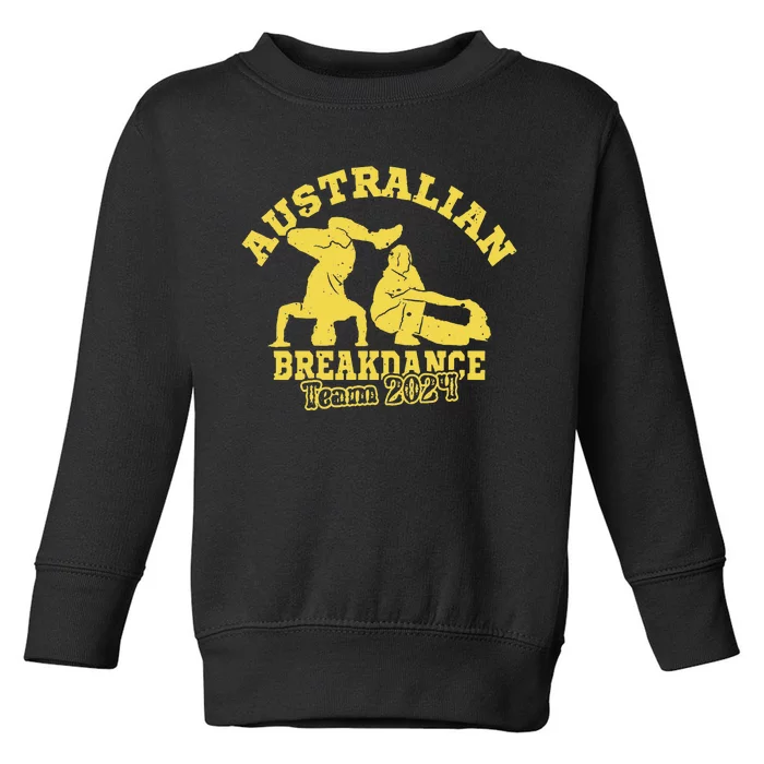 Australian Breakdance Team 2024 Funny Breakdancing Meme 24 Long Sleeve Toddler Sweatshirt