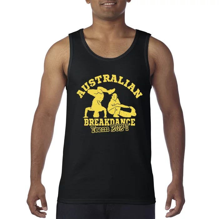 Australian Breakdance Team 2024 Funny Breakdancing Meme 24 Long Sleeve Tank Top