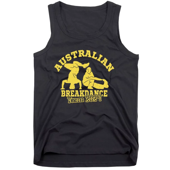 Australian Breakdance Team 2024 Funny Breakdancing Meme 24 Long Sleeve Tank Top