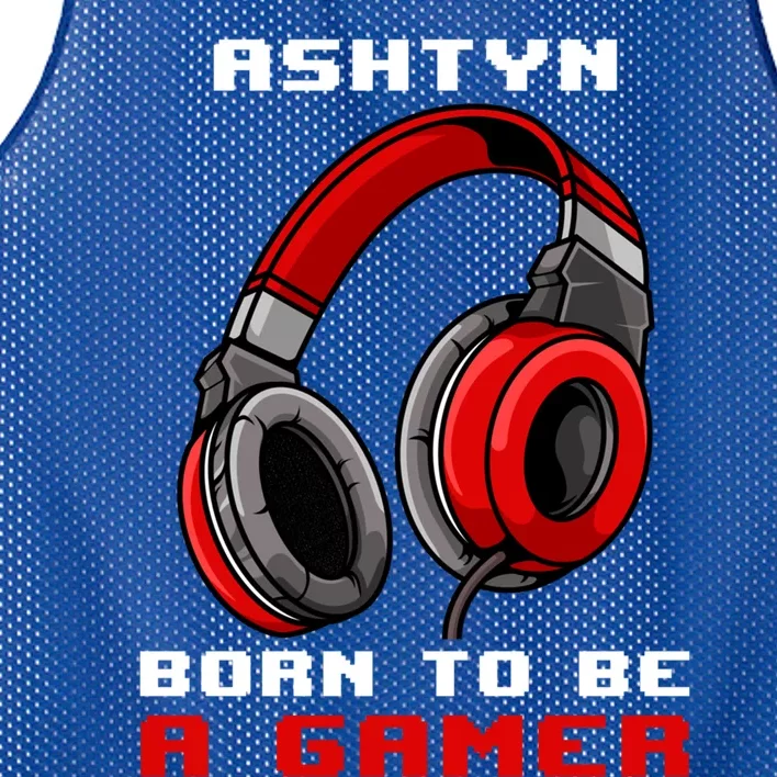 Ashtyn Born To Be A Gamer Personalized Gift Mesh Reversible Basketball Jersey Tank