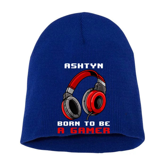 Ashtyn Born To Be A Gamer Personalized Gift Short Acrylic Beanie