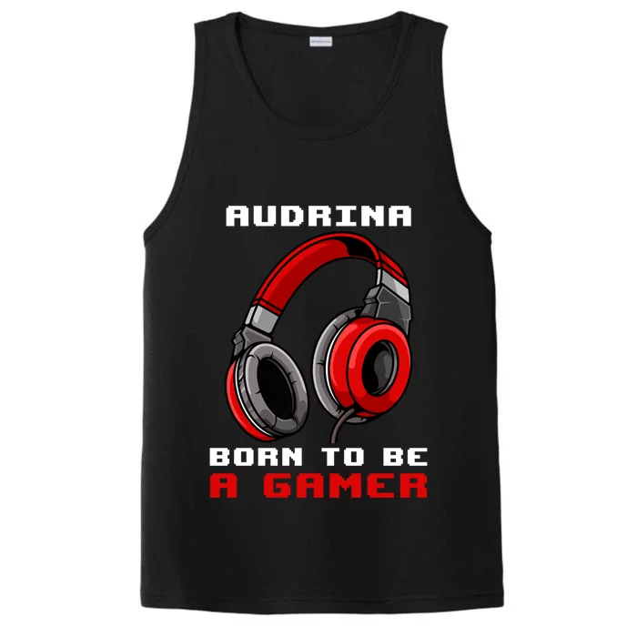 Audrina Born To Be A Gamer Personalized Gift Performance Tank