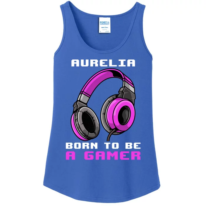 Aurelia Born To Be A Gamer Personalized Gift Ladies Essential Tank