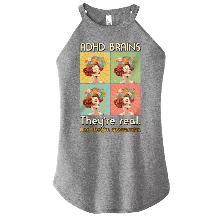 Adhd Brains Theyre Real And Theyre Spectacular Neurodiversity Women’s Perfect Tri Rocker Tank