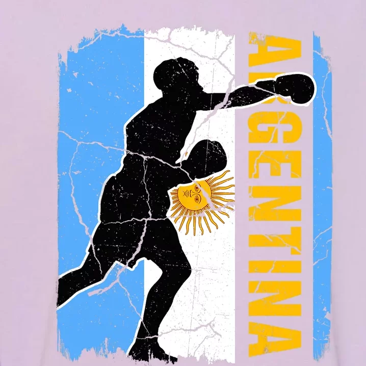 Argentinian Boxing Team Argentina Flag Boxing Gloves Garment-Dyed Sweatshirt