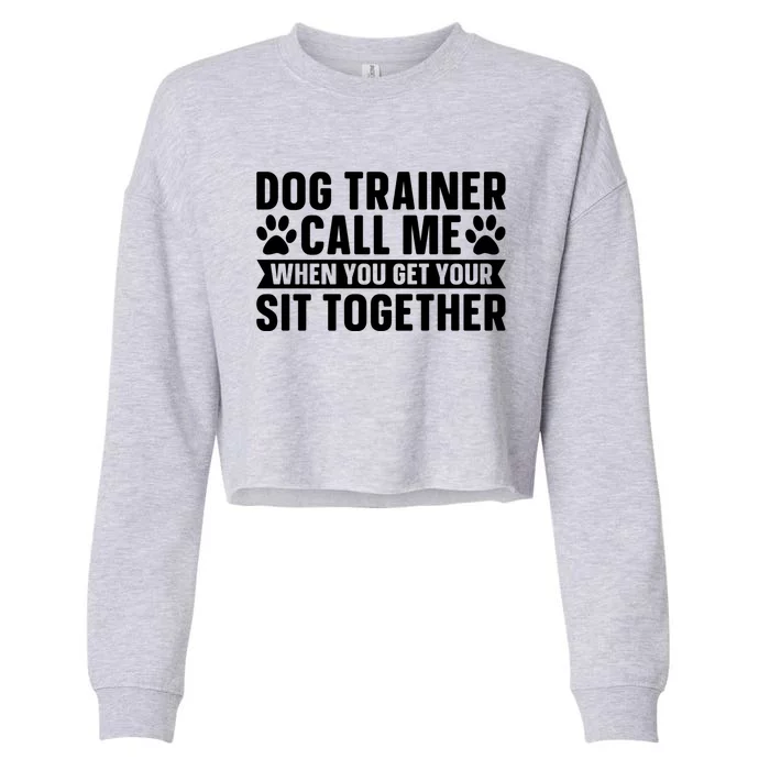 Animal Behaviorist Training Gift Dog Trainer Gift Cropped Pullover Crew