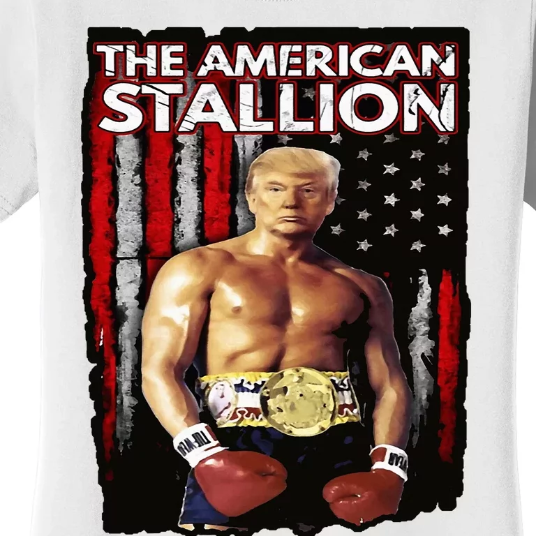 America Boxer Trump Rocky Trump Meme Trump 2024 Women's T-Shirt