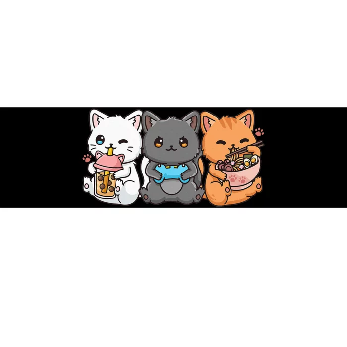 Anime Boba Tea Bubble Tea Gaming Gamer Ramen Cat Bumper Sticker