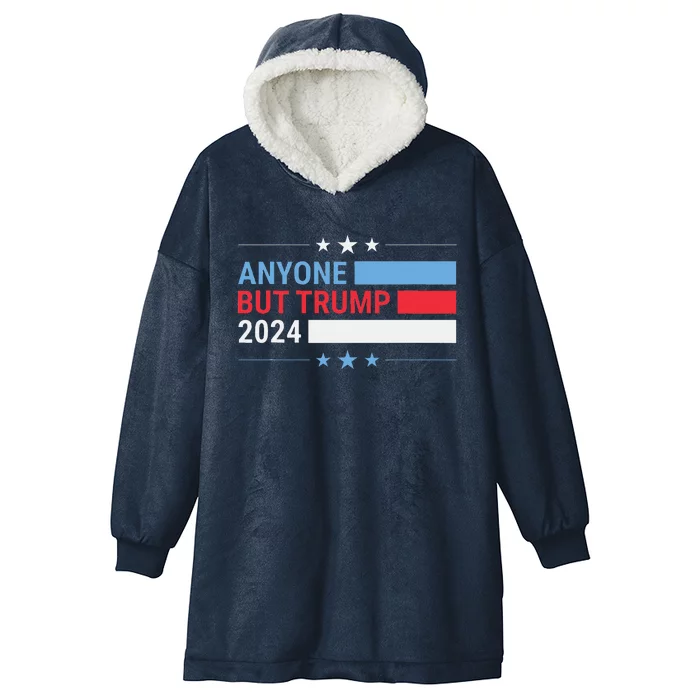 Anyone But Trump 2024 President Election Hooded Wearable Blanket