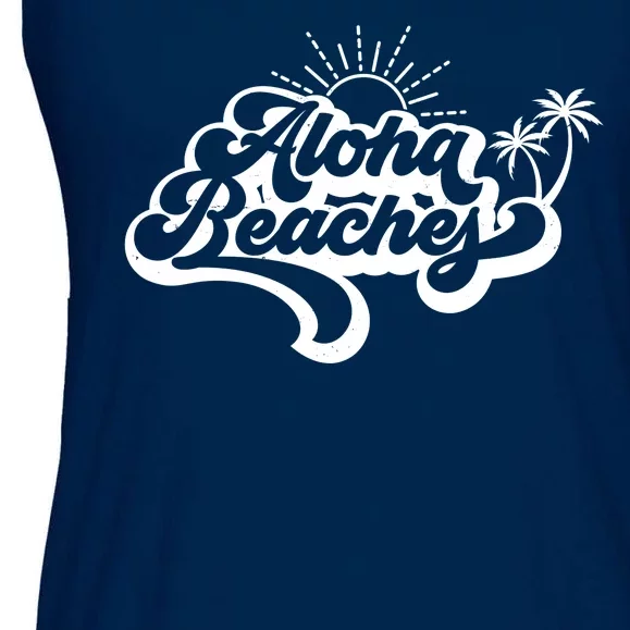 Aloha Beaches Tropical Vacation Ladies Essential Flowy Tank