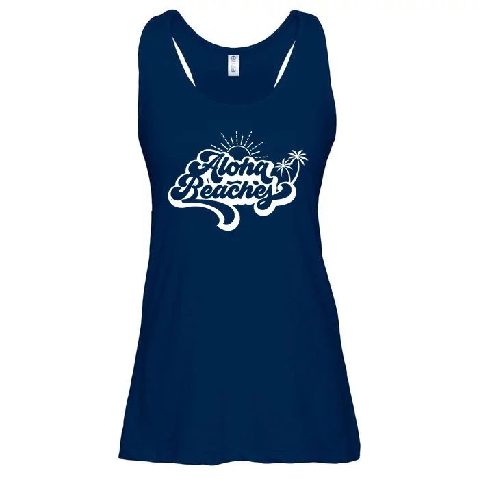 Aloha Beaches Tropical Vacation Ladies Essential Flowy Tank