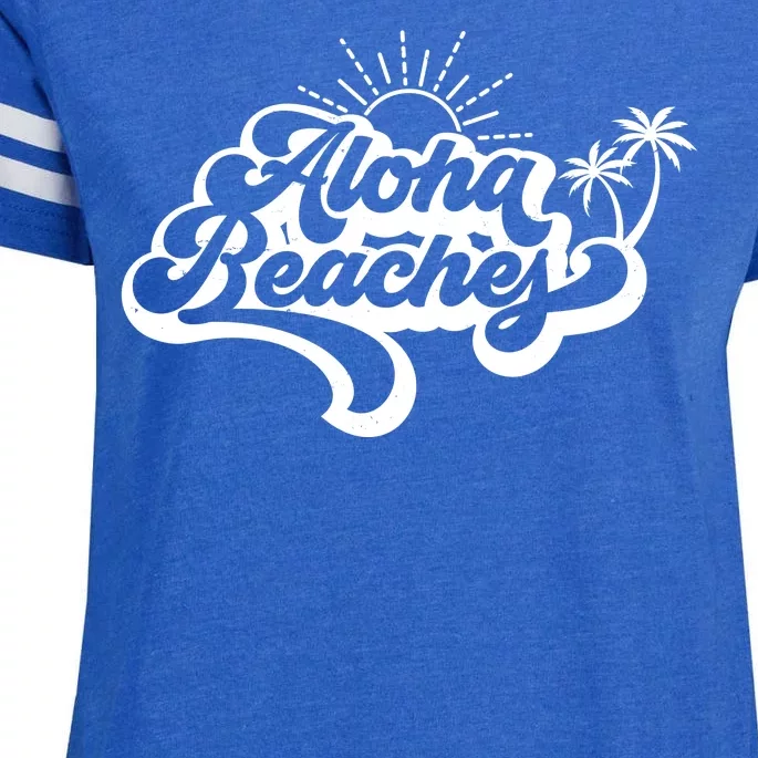 Aloha Beaches Tropical Vacation Enza Ladies Jersey Football T-Shirt