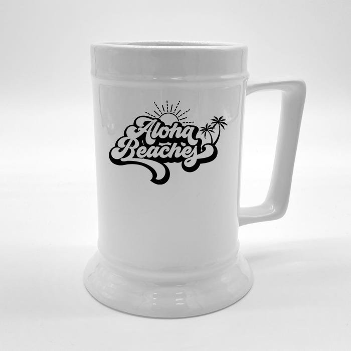 Aloha Beaches Tropical Vacation Front & Back Beer Stein