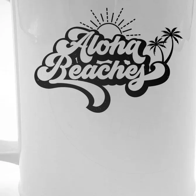 Aloha Beaches Tropical Vacation Front & Back Beer Stein