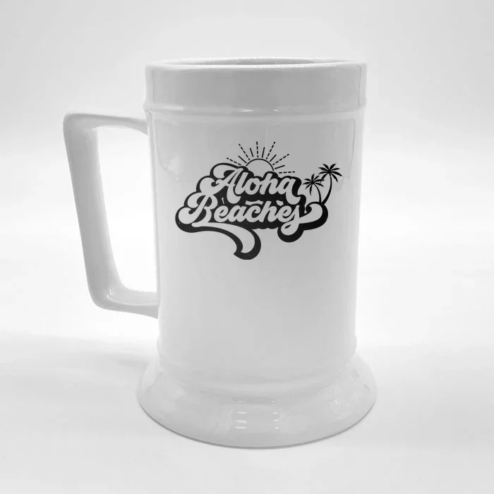 Aloha Beaches Tropical Vacation Front & Back Beer Stein