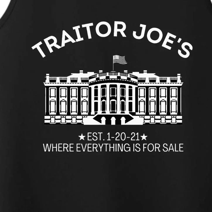 Anti Biden Traitor Joe's Shirt Everything for Sale MAGA Performance Tank