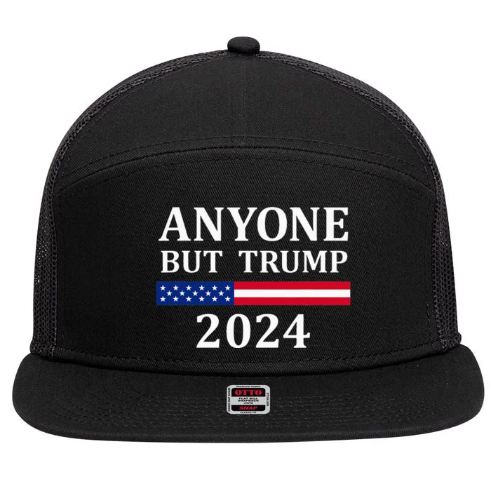 Anyone But Trump 2024 Presidential Campaign Style 7 Panel Mesh Trucker Snapback Hat