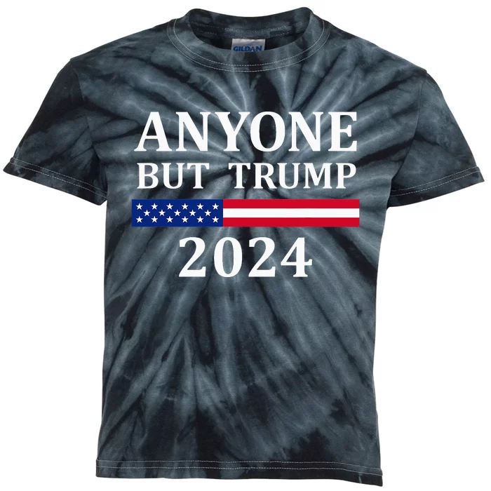 Anyone But Trump 2024 Presidential Campaign Style Kids Tie-Dye T-Shirt