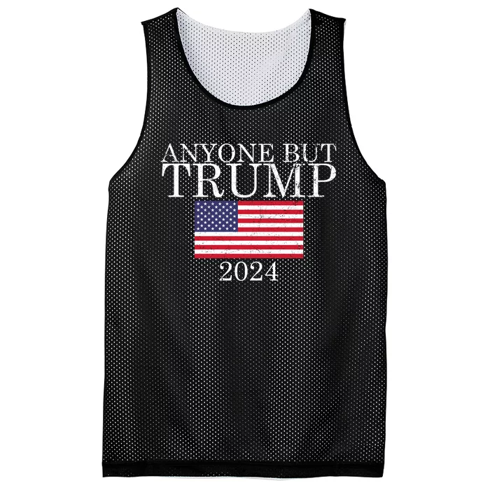 Anyone But Trump 2024 Presidential Campaign Sty Mesh Reversible Basketball Jersey Tank