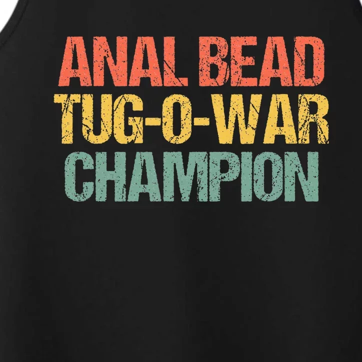 Anal Bead Tugowar Champion Funny Saying Sarcastic Novelty Performance Tank