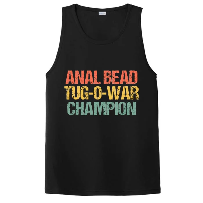 Anal Bead Tugowar Champion Funny Saying Sarcastic Novelty Performance Tank