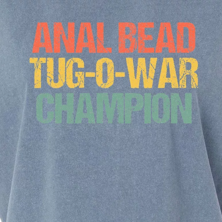 Anal Bead Tugowar Champion Funny Saying Sarcastic Novelty Garment-Dyed Women's Muscle Tee