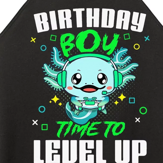 Axolotl Birthday Time to Level Up Gamer Birthday Women’s Perfect Tri Rocker Tank