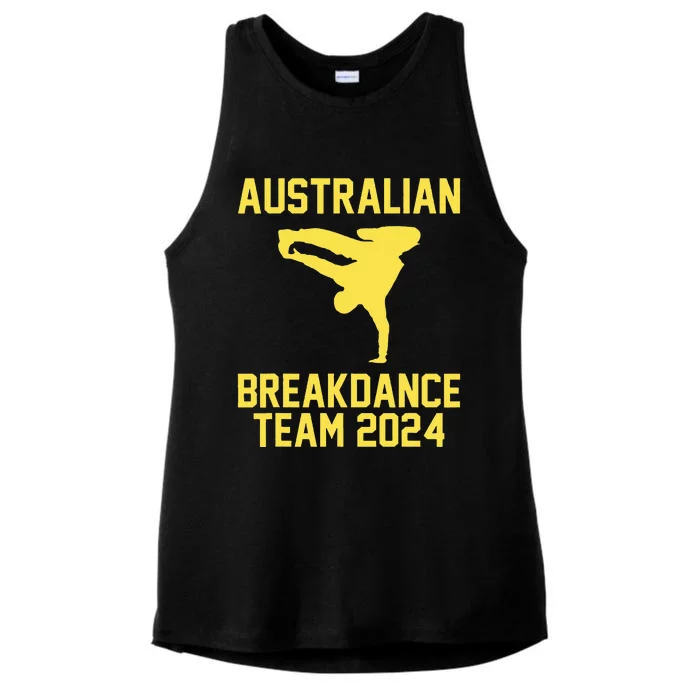 Australian Breakdance Team 2024 Funny Breakdancing Meme 24 Ladies Tri-Blend Wicking Tank